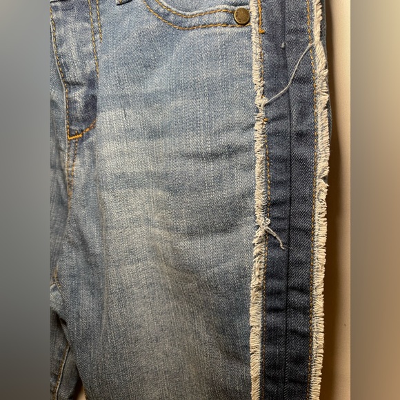 Joe's Tuxedo Stripe Girls Cropped Denim Jeans Size 10 - Picture 9 of 9